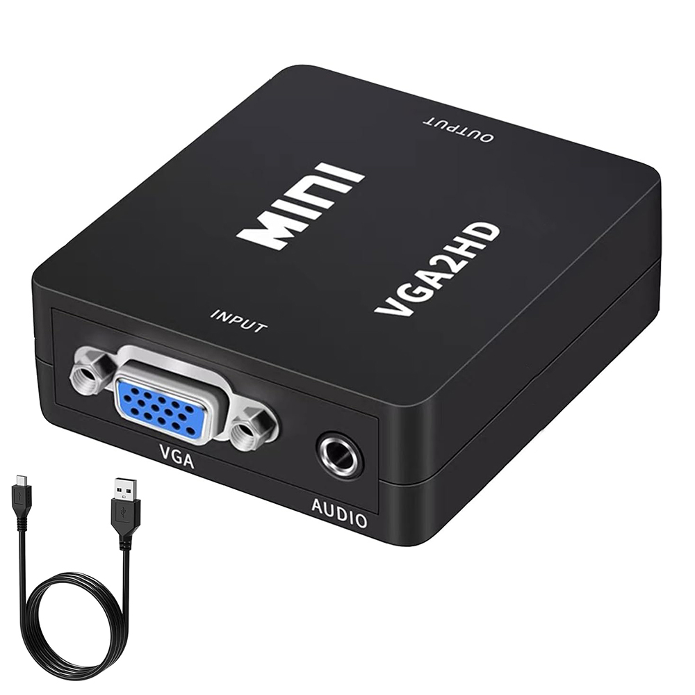 Home Cinema Portable - Мини-конвертер VGA в HDMI, совместимый с