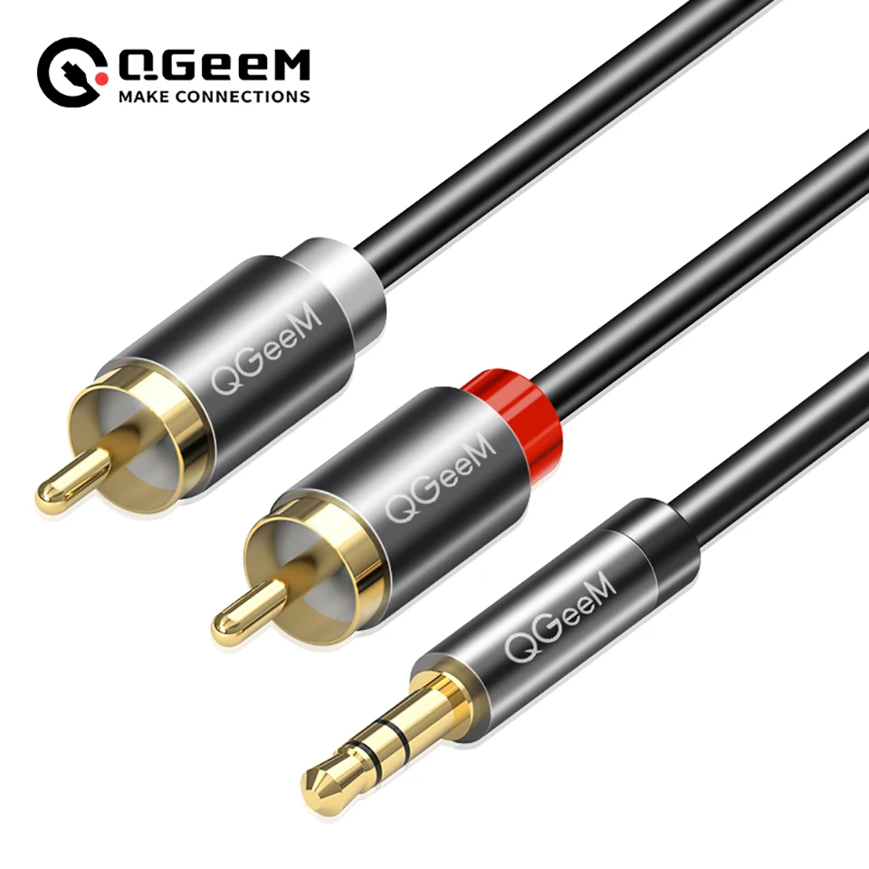 Home Cinema Amplifier - Кабель QGeeM RCA 2RCA на 3.5