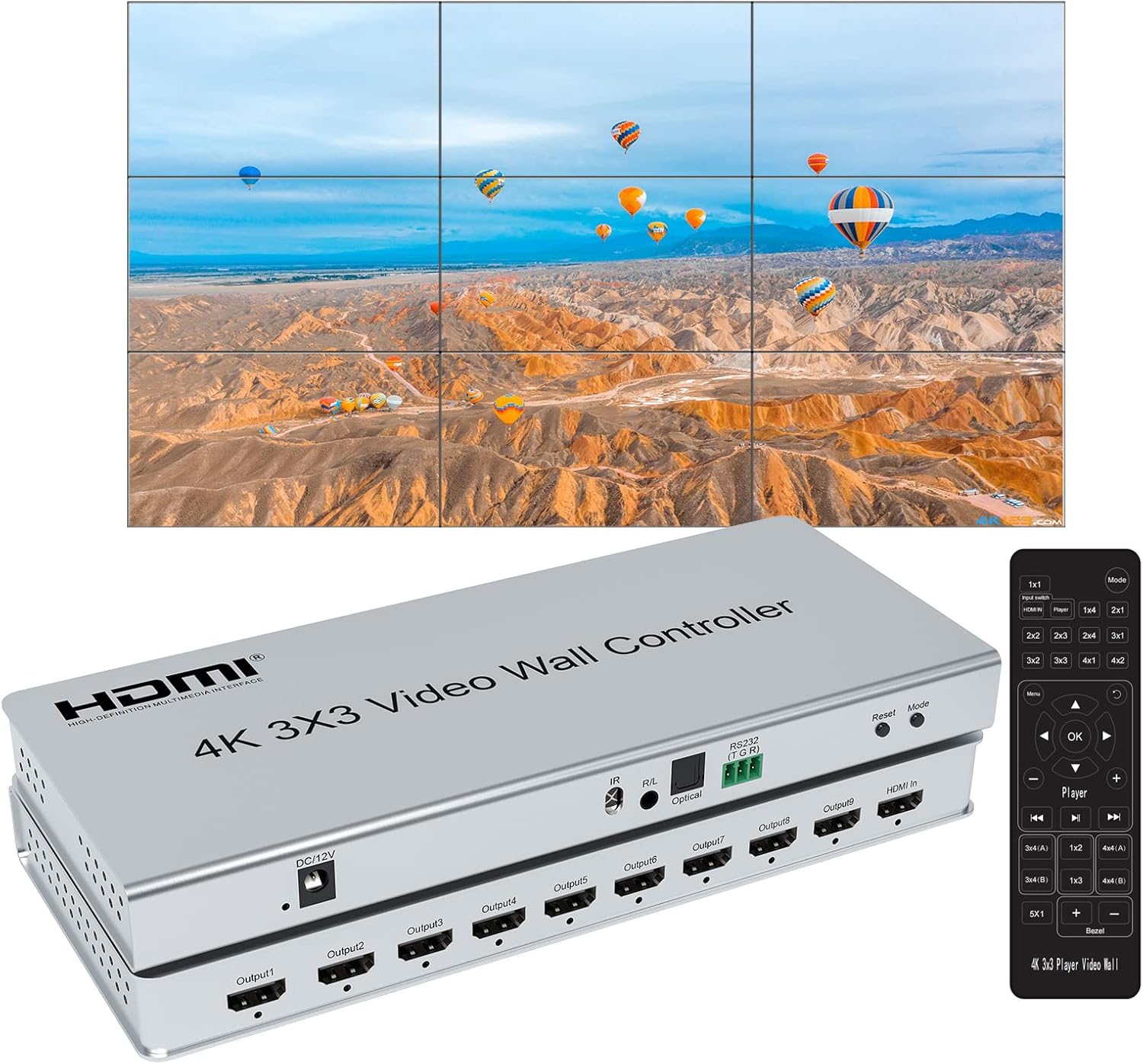 Home Cinema Wall Panels - Контроллер видеостены HDMI 4K 3x3 Настенный