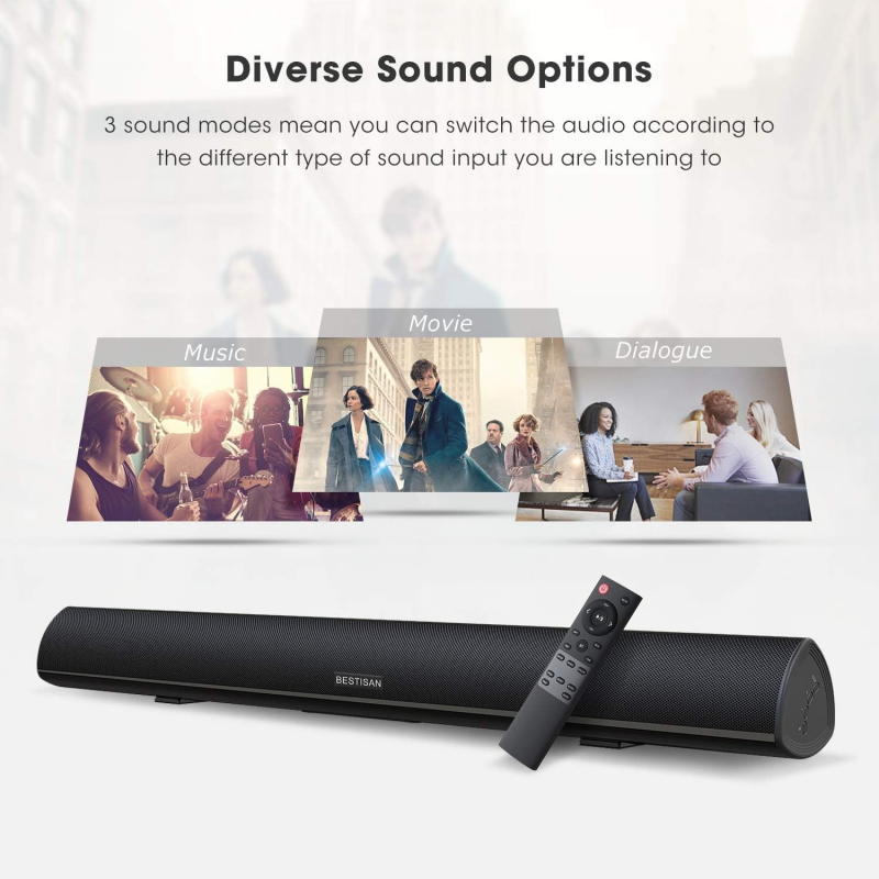 Home Cinema Center - Мощная звуковая панель для телевизора, проводной