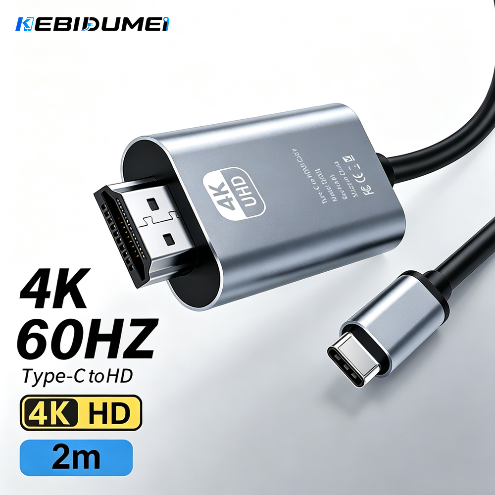 Home Cinema Portable - KEBIDUMEI 4K@60Hz Кабель-конвертер Type-C в HD,