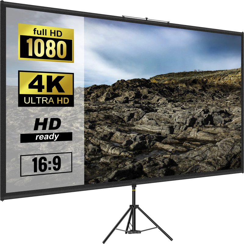 Home Cinema Portable - 100-дюймовый проекционный экран на треноге с