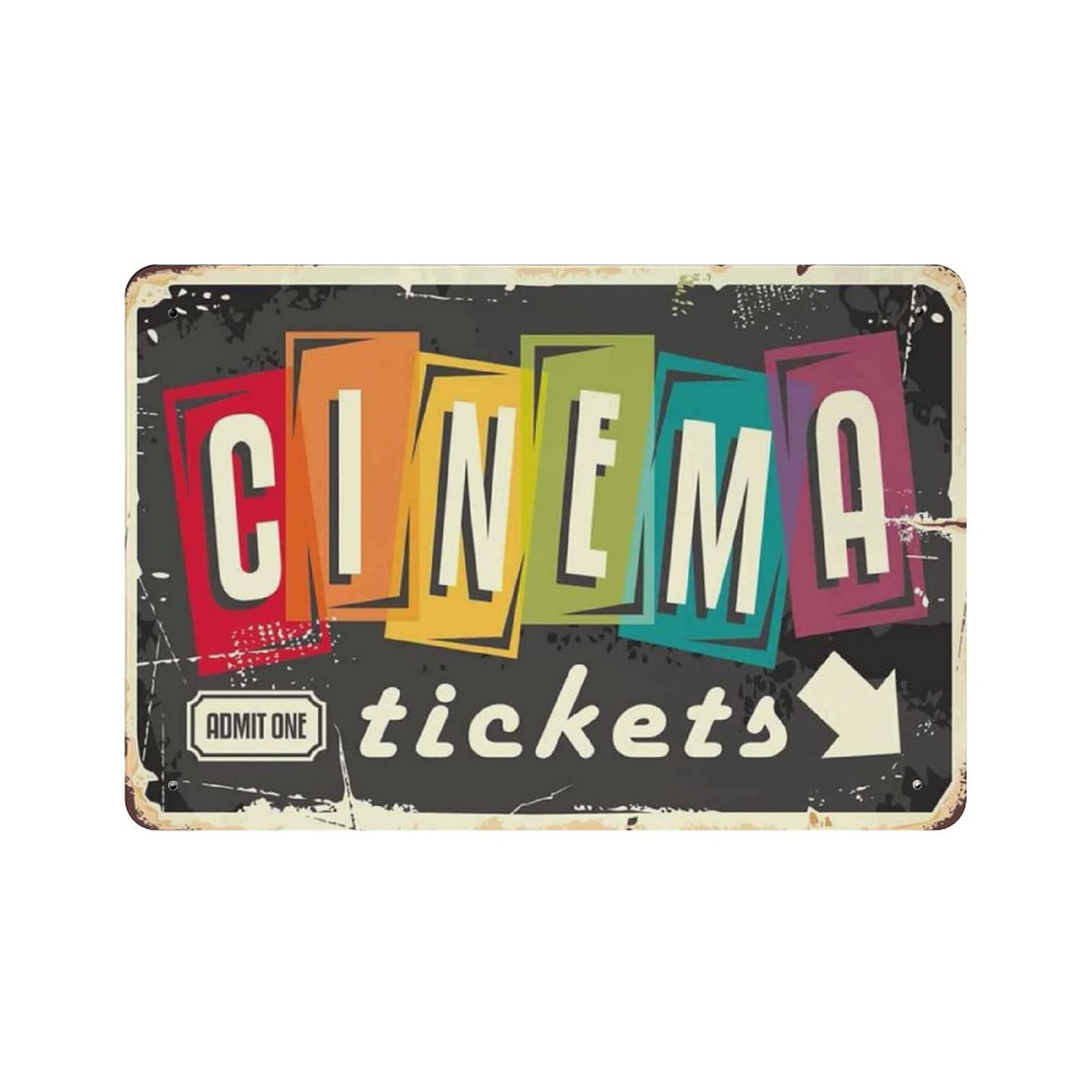 Home Cinema Tickets - Металлическая жестяная табличка «Билеты в кино»: