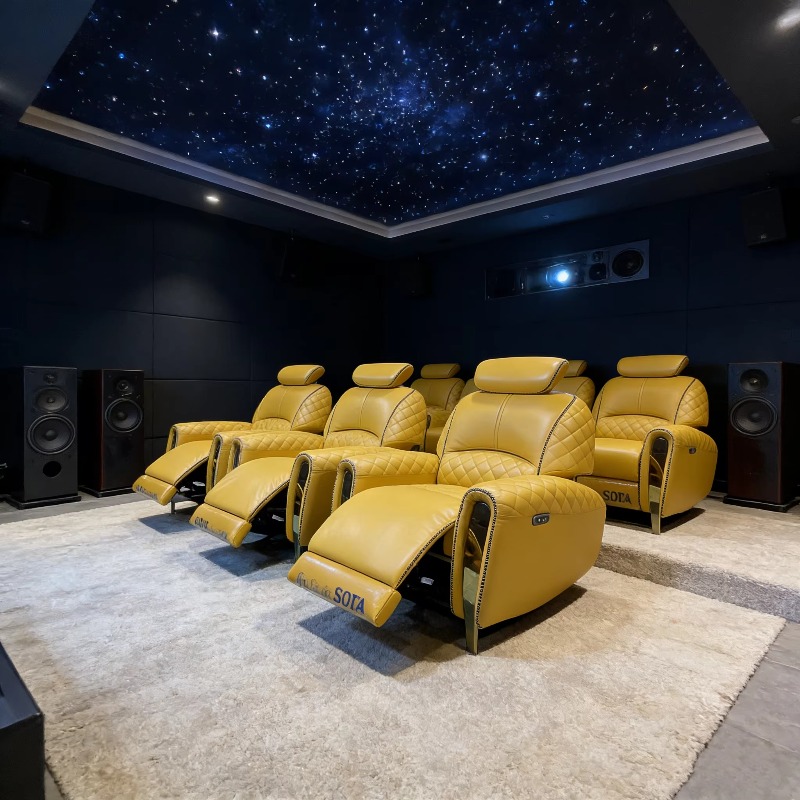 Home Cinema High End - Электрическое кресло-реклайнер VIP из натуральной кожи