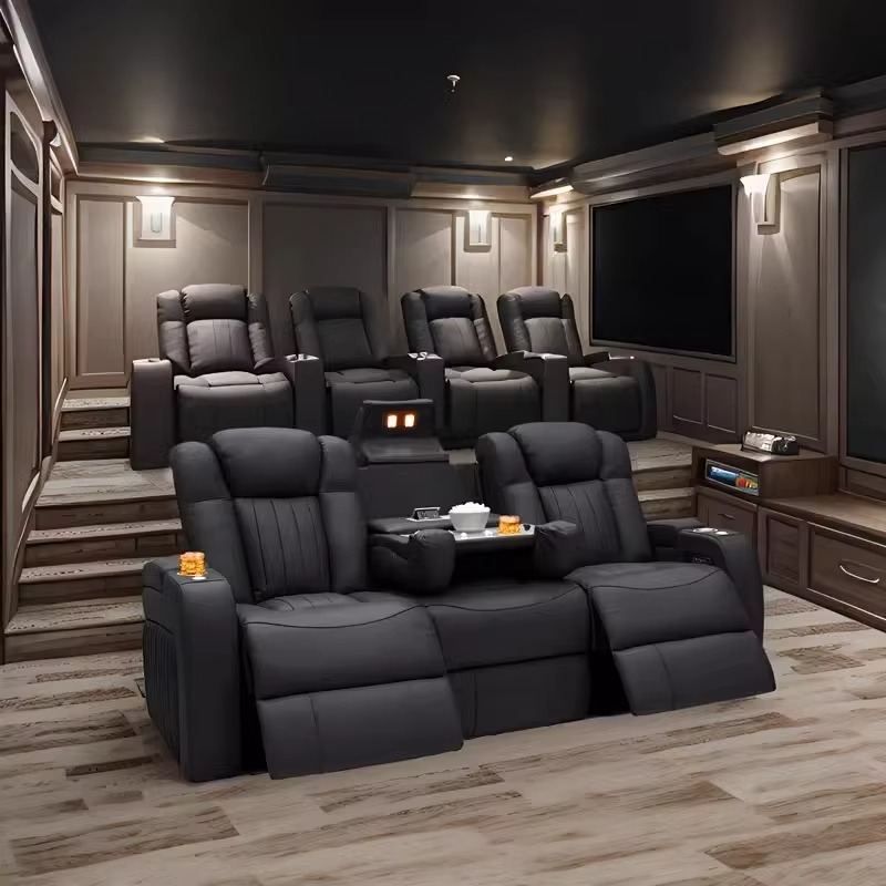 Home Cinema Chairs - Комплекты кожаных диванов-реклайнеров с электроприводом для