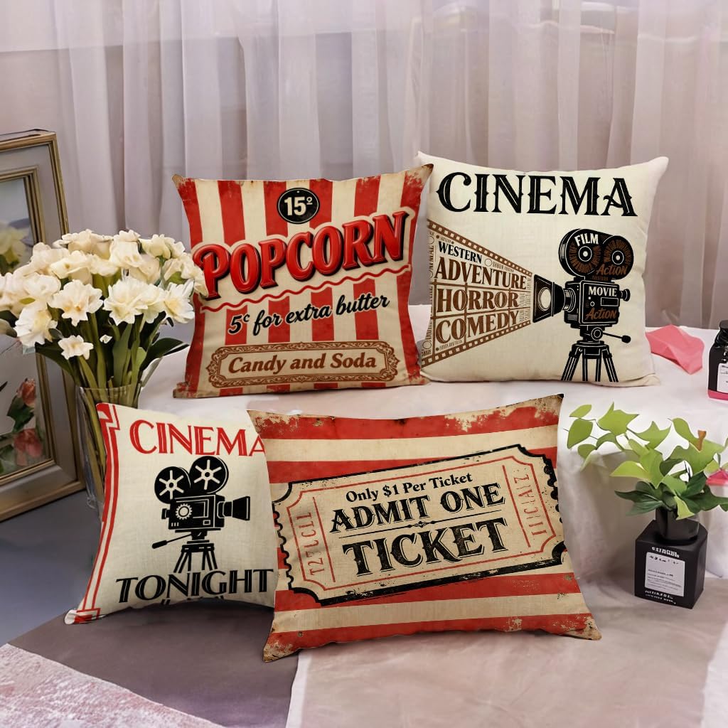 Набор из 4 винтажных чехлов дл – обзор и цена Home Cinema Tickets