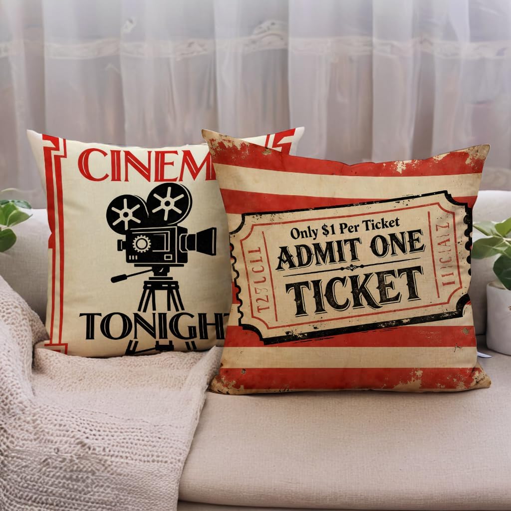 Набор из 4 винтажных чехлов дл – обзор и цена Home Cinema Tickets