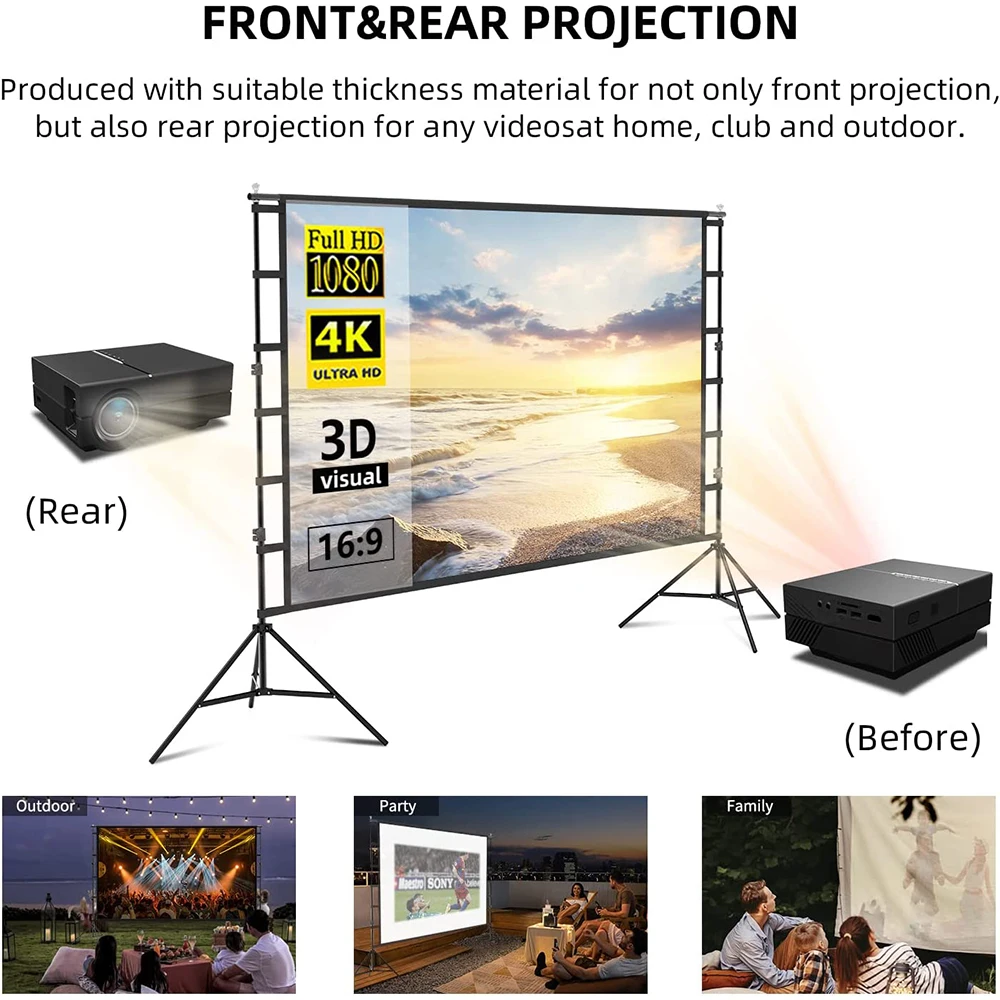 Экран-проектор LEJIADA с подст – обзор и цена Home Cinema Blanc