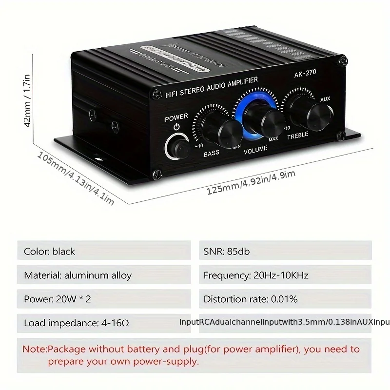 Мини-усилитель мощности AK-270 – обзор и цена Home Cinema Amplifier
