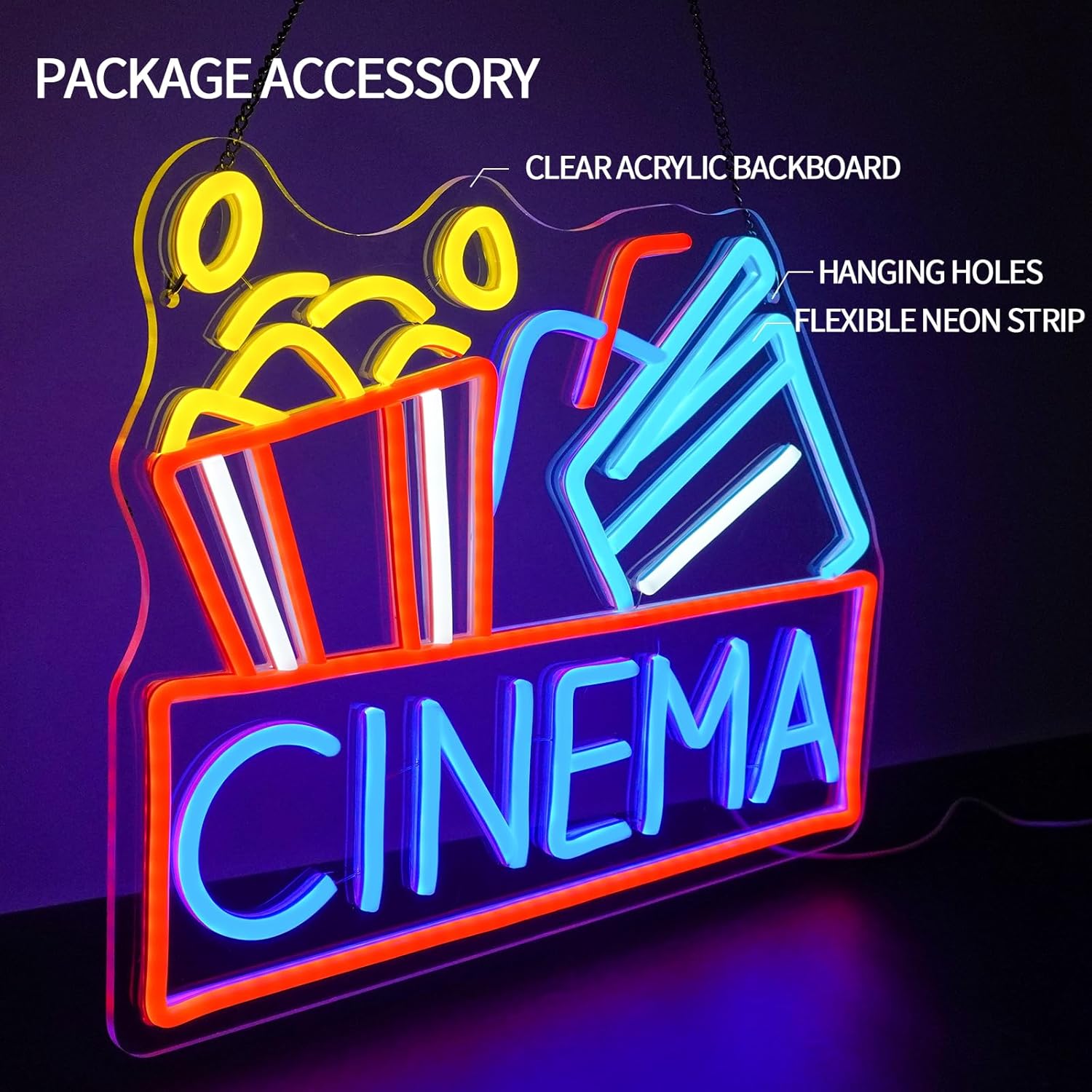 Кино Неоновая вывеска с питани – обзор и цена Home Cinema Films